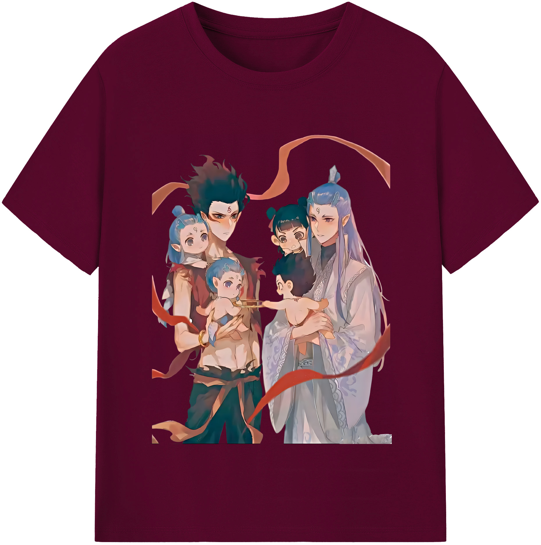 （画像用） Ne Zha 2 ナタ 魔童の大暴れ レディースカジュアルプリントTシャツ（綿100％）